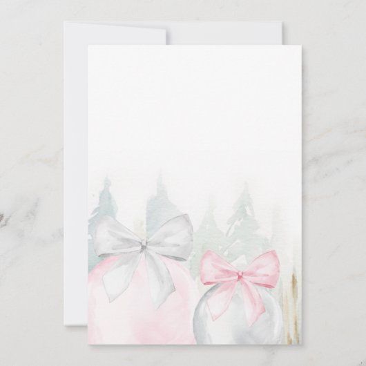 Baby shower kerstmis kaart (Achterkant)