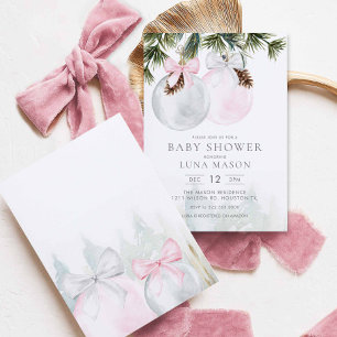 Baby shower kerstmis kaart