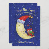baby shower Kerstmis over de maan Kaart (Voorkant / Achterkant)