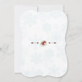Baby shower kerstmis Poinsettia Snowflakes Kaart (Achterkant)