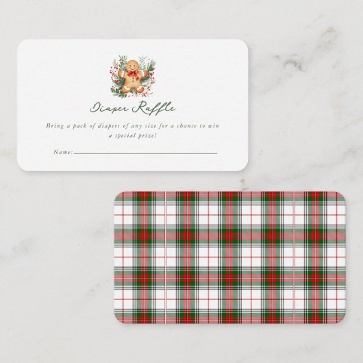 Baby shower kerstontbijtontbijt informatiekaartje (Voorkant / Achterkant)