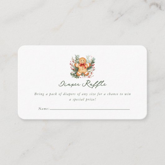 Baby shower kerstontbijtontbijt informatiekaartje (Voorkant)