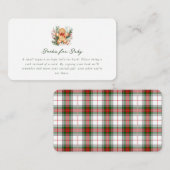 Baby shower kerstontbijtontbijt informatiekaartje (Voorkant / Achterkant)