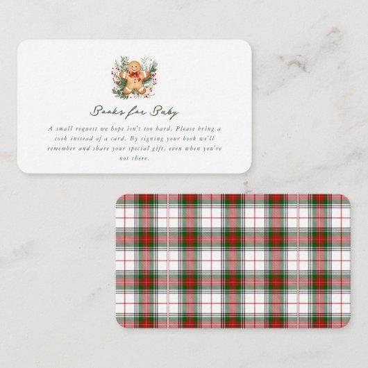 Baby shower kerstontbijtontbijt informatiekaartje (Voorkant / Achterkant)