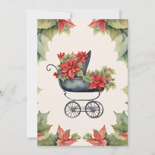 Baby shower kerstverzekering kaart (Achterkant)