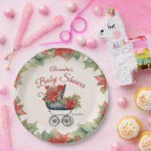 Baby shower kerstverzekering papieren bordje (Feest)