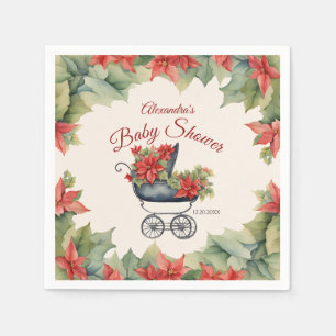 Baby shower kerstverzekering servet