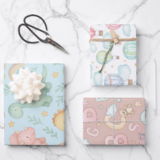 Baby shower & Kids Verjaardag Wrapping Papier Inpakpapier Vel