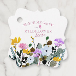 Baby shower Kijk hoe ik wilde bloem kweek Dank je Bedankjes Labels