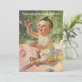  Baby shower, kindermeisje Kaart (Staand voorkant)