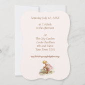 Baby shower  kindertekentuin kaart (Achterkant)