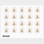 Baby shower  kinderzomertuin ronde sticker (Vel)