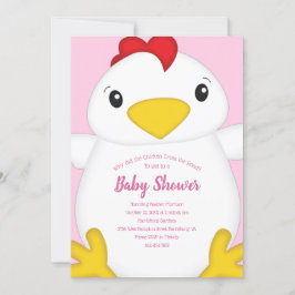 Baby Shower Kip Roze Kaart