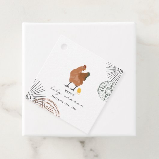 Baby shower kippen bedankjes labels (In situ)