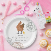 Baby shower kippen papieren bordje (Feest)
