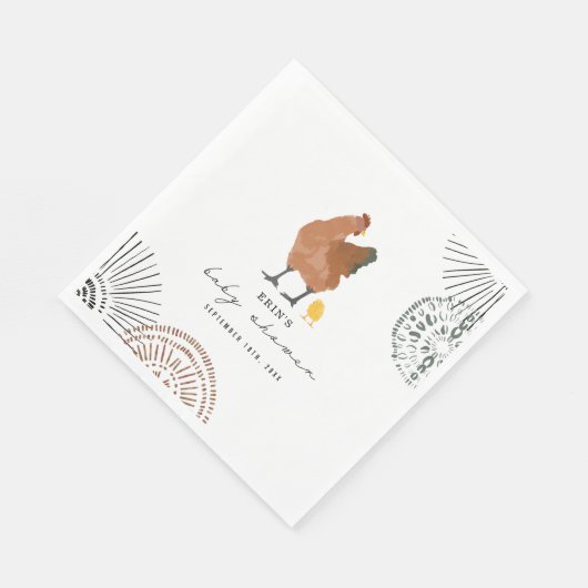 Baby shower kippen servet (Hoek)