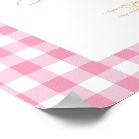 baby shower kippenvlees welkom poster (Hoek)