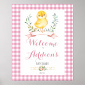 baby shower kippenvlees welkom poster (Voorkant)