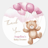 Baby shower Klassieke Sticker (Voorkant)