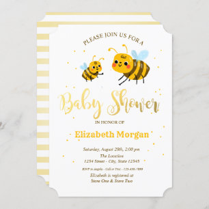Baby shower kleine bijen kaart