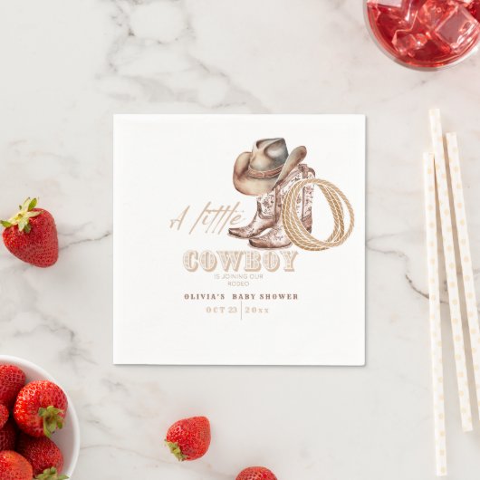 Baby shower Kleine Cowboy Servet (Insitu)