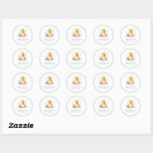 Baby Shower Kleine Eend Ronde Sticker (Vel)