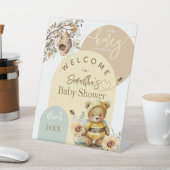 Baby shower kleine honingbijen Beer welkom Reclamebord Met Voetstuk (Insitu)