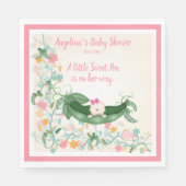 Baby shower kleine lieve erwt op haar weg erwtenpe servet (Voorkant)