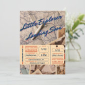 Baby Shower - Kleine Ontdekkingsreiziger Komt Gauw Kaart (Staand voorkant)