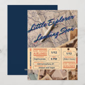 Baby Shower - Kleine Ontdekkingsreiziger Komt Gauw Kaart (Voorkant / Achterkant)