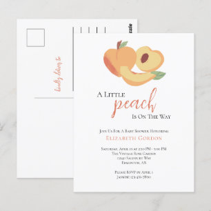 Baby shower Kleine Peach Briefkaart