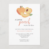 Baby shower Kleine Peach Briefkaart (Voorkant)