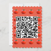 Baby shower kleine pompoen op de weg QR-code Kaart (Achterkant)