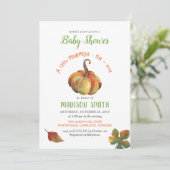 Baby Shower | Kleine pompoen zijn onderweg Kaart (Staand voorkant)