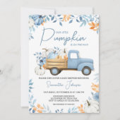 Baby shower kleine pompoenblauw Herfst Kaart (Voorkant)