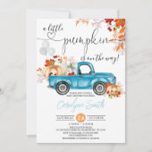 Baby shower kleine pompoenblauw Herfst Kaart (Voorkant)