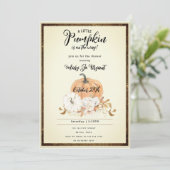 Baby shower kleine pompoHerfst Kaart (Staand voorkant)