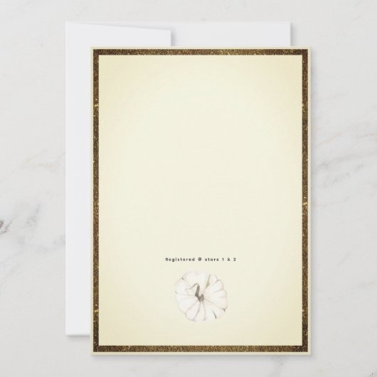 Baby shower kleine pompoHerfst Kaart (Achterkant)