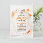 Baby shower kleine pompoHerfst Kaart (Staand voorkant)