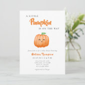 Baby shower kleine pompoHerfst Kaart (Staand voorkant)