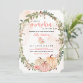 Baby shower kleine pompoHerfst Kaart (Staand voorkant)