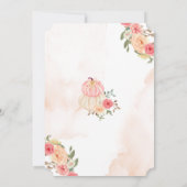 Baby shower kleine pompoHerfst Kaart (Achterkant)