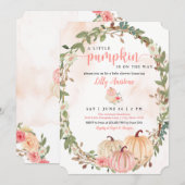 Baby shower kleine pompoHerfst Kaart (Voorkant / Achterkant)