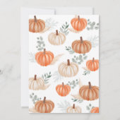 Baby shower kleine pompoHerfst Kaart (Achterkant)