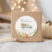 Baby shower kleine pompoHerfst Ronde Sticker