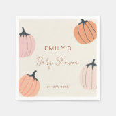 Baby shower kleine pompoHerfst Servet (Voorkant)