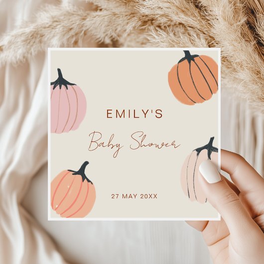 Baby shower kleine pompoHerfst Servet