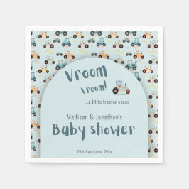 Baby shower kleine tractor vooruit Papier servet
