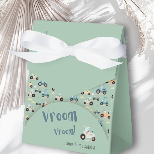 Baby shower kleine trekker blauwgroen gunst doos bedankdoosjes