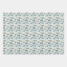 Baby shower kleine trekker patroon cadeau inpakpapier vel